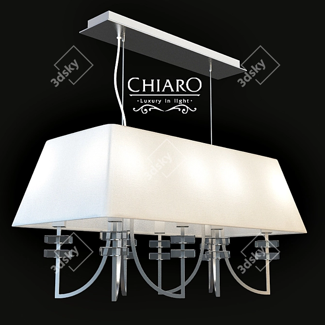 Elegant Palermo Chandelier by CHIARO 3D model image 1