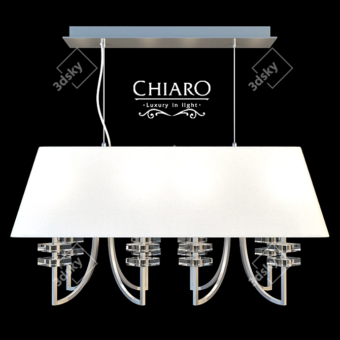 Elegant Palermo Chandelier by CHIARO 3D model image 2