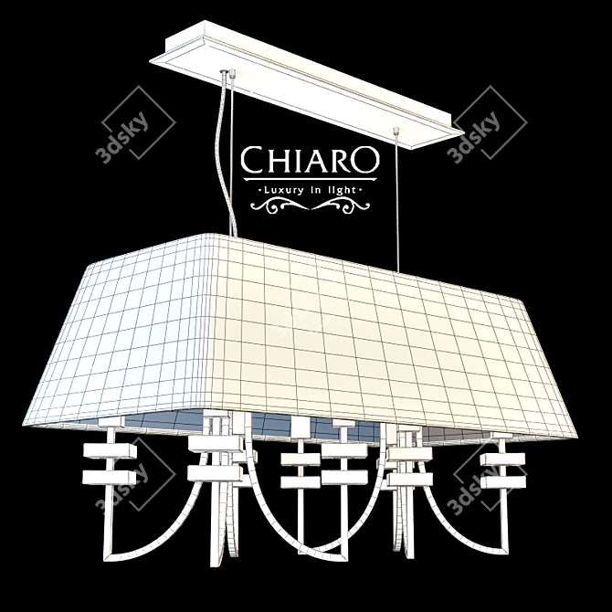 Elegant Palermo Chandelier by CHIARO 3D model image 3