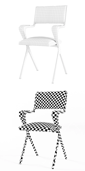Elegant Vienna Carver Chair 3D model image 3