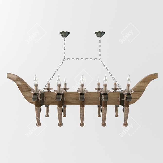 Elegant Vintage Chandelier 3D model image 2