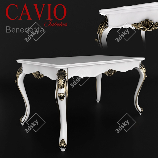 Elegant Benedetta Table: Add Style 3D model image 1
