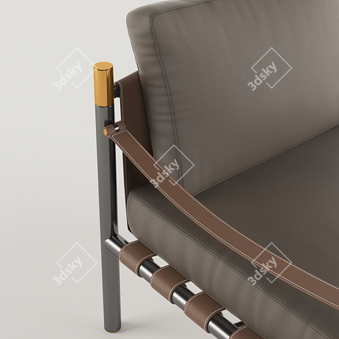 Cozy Chic: Flou IKO Small Armchair 3D model image 3