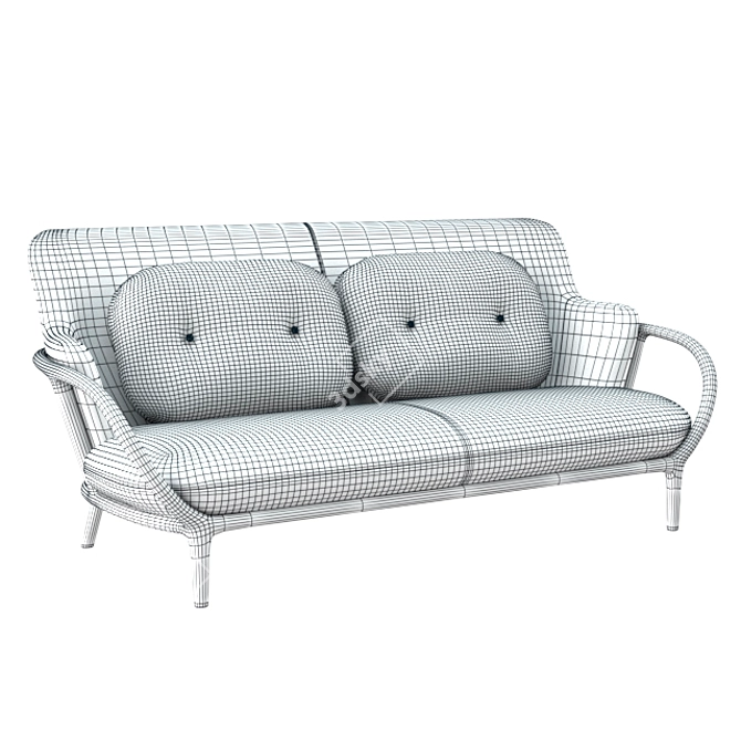 Elegant Porada Allison Sofa 3D model image 3