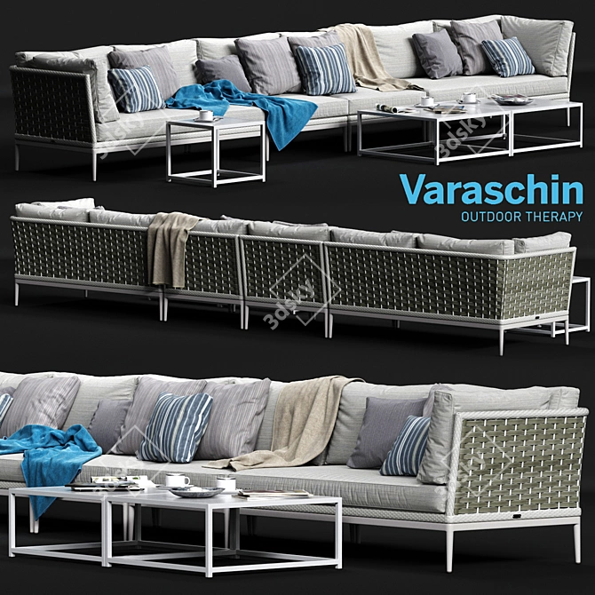 Varaschin ALGARVE Outdoor Sofa Set 3D model image 1