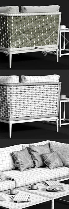 Varaschin ALGARVE Outdoor Sofa Set 3D model image 3