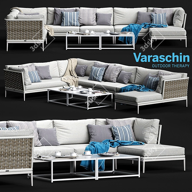 Luxurious Varaschin ALGARVE Sofa: Perfect Relaxation 3D model image 1