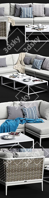 Luxurious Varaschin ALGARVE Sofa: Perfect Relaxation 3D model image 2