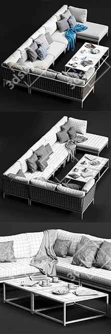 Luxurious Varaschin ALGARVE Sofa: Perfect Relaxation 3D model image 3