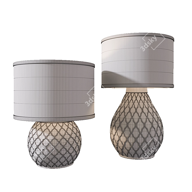 Elegant Nola Lamp Bases 3D model image 2