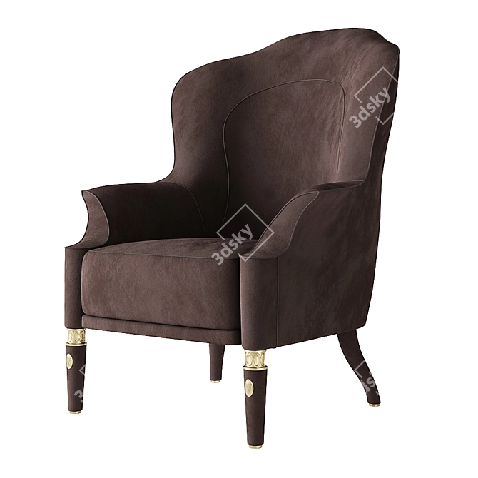 Title: Ipe Cavalli Visionnaire Beige Alice Chair 3D model image 1