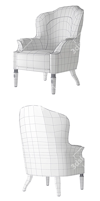 Title: Ipe Cavalli Visionnaire Beige Alice Chair 3D model image 3
