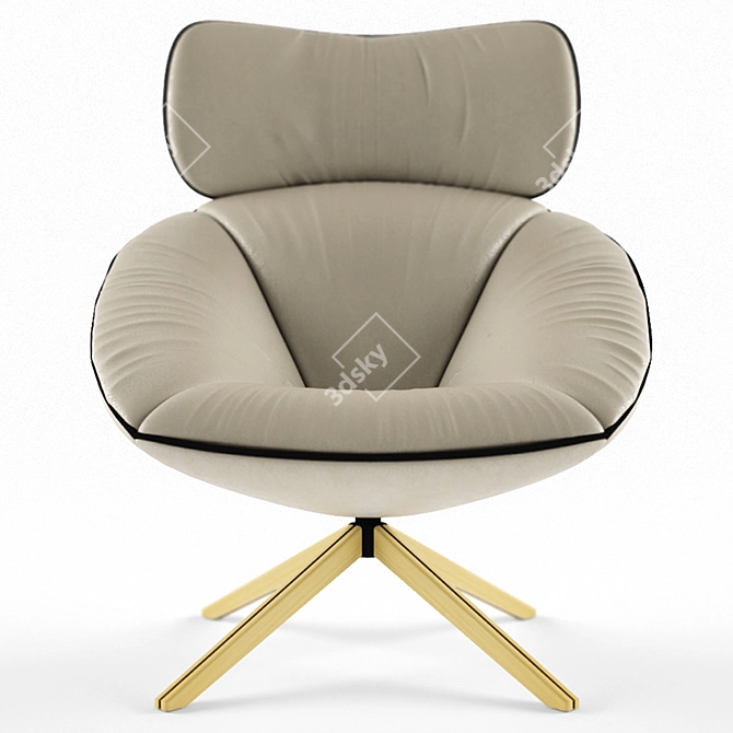 Cozy Tortuga Lounge Chair 3D model image 2