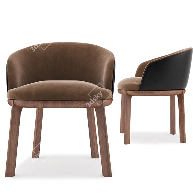 Modern Italian Anita Chair by Ulivi 3D model image 1