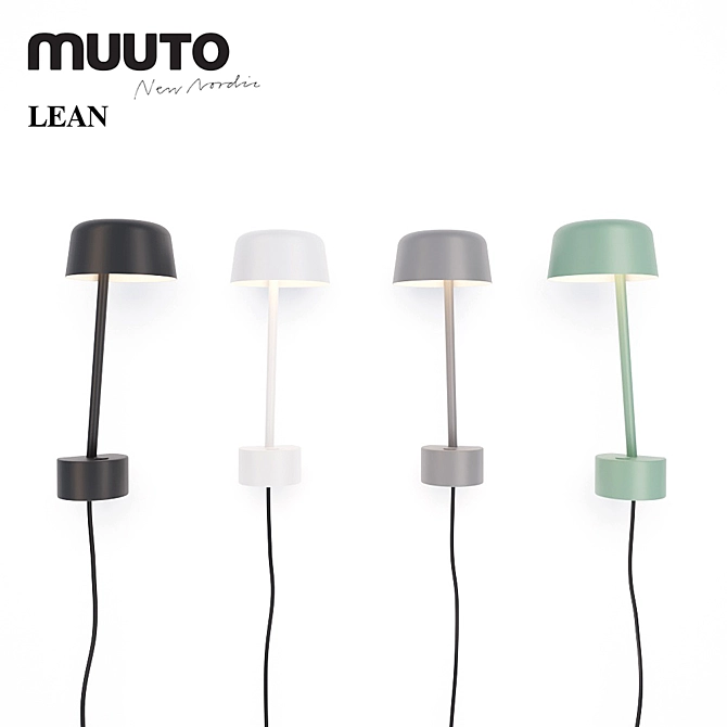 Sleek Muuto LEAN Fixtures 3D model image 2