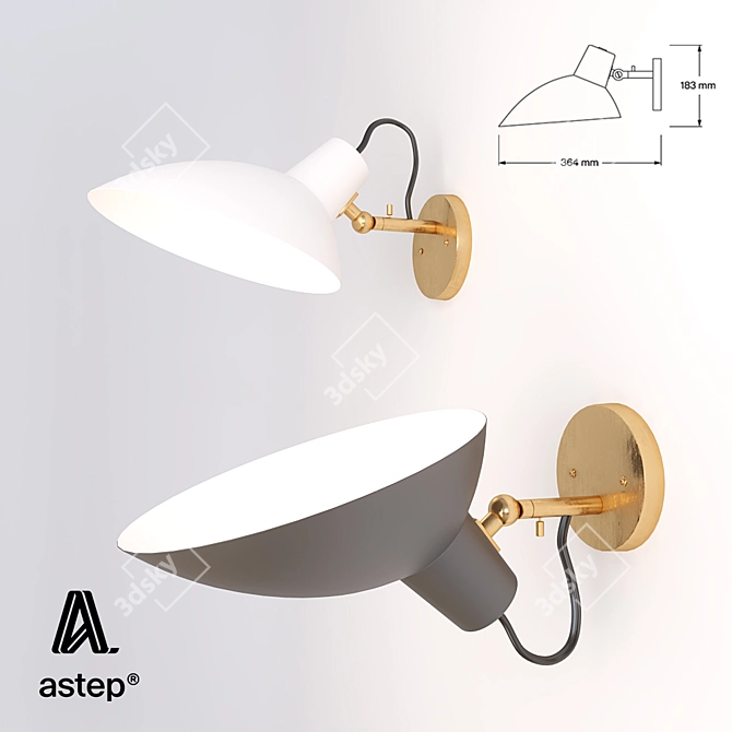 Astep VV Cinquanta Wall Bracket 3D model image 2