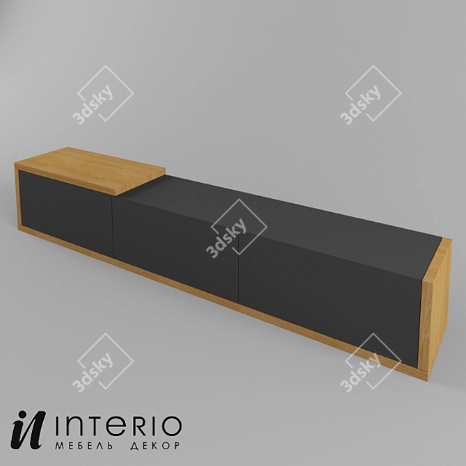 Customizable INTERIO-MEBEL T1_0 Console Table 3D model image 1