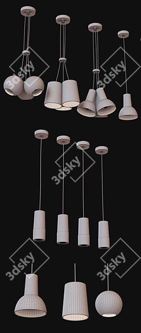 Hvoya Suspended Light Fixtures 3D model image 3