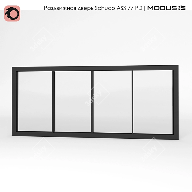 Schuco ASS 77 PD Sliding Door - Maximum Size of 13m x 3.5m 3D model image 1