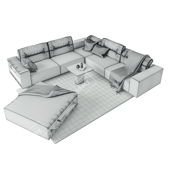 BoConcept Hampton Modular Sofa 3D model image 2