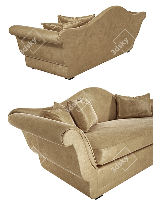 Elegant Sepal Sofa for Classic Living 3D model image 2