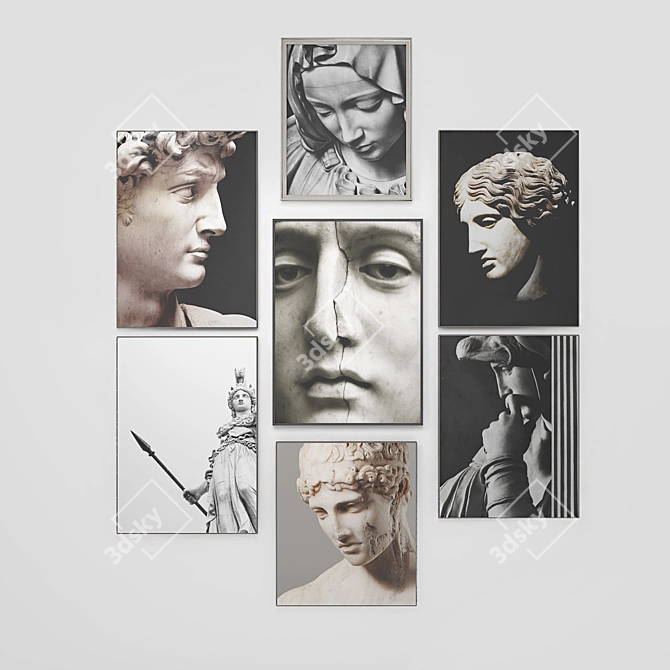 Antique Sculptures: Modern Masterpieces 3D model image 1
