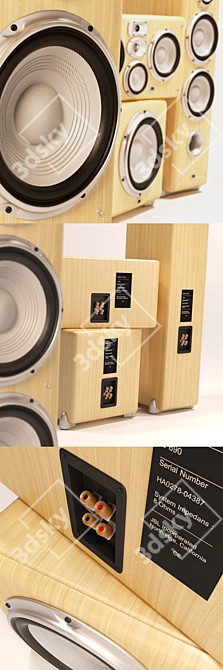 JBL L890 Studio: Superior Floorstanding Speakers 3D model image 2