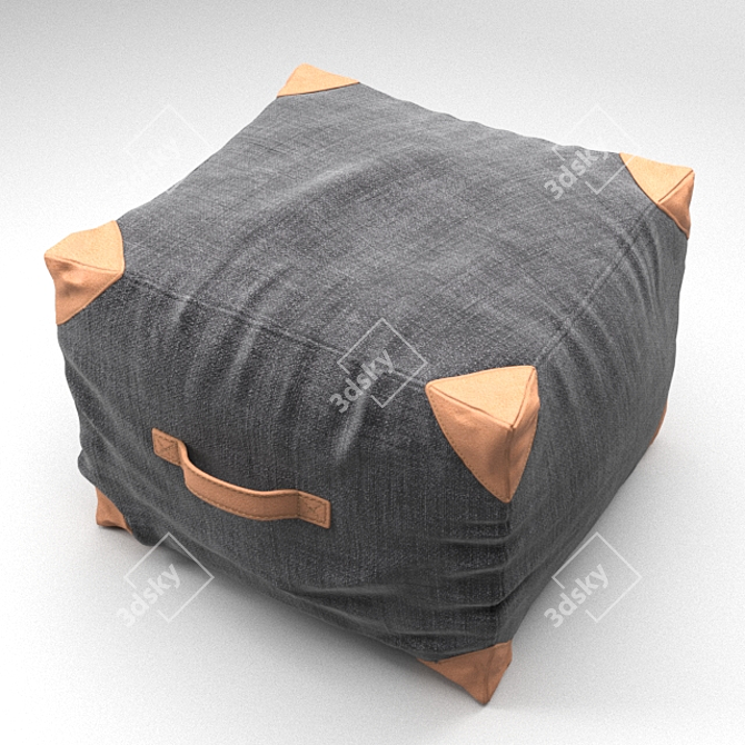  Cozy Velvet Pouf
 Chic Knit Pouf
 Moroccan-inspired Pouf
 Versatile Floor Cushion
 Stylish 3D model image 1