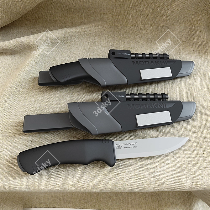 Morakniv BushCraft Survival Knife 3D model image 2