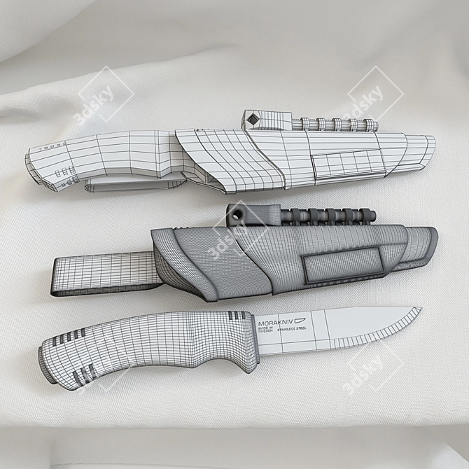 Morakniv BushCraft Survival Knife 3D model image 3