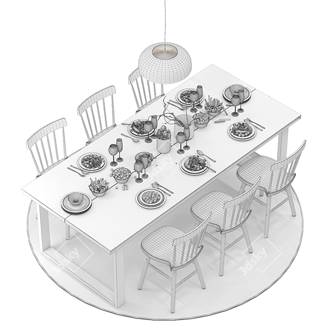 Title: IKEA Norrharid Nimone Morbilonga PS Set 3D model image 3