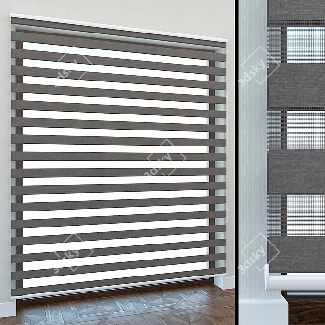 Versatile Day-Night Curtains 3D model image 1