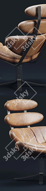Modern Corona Chair Set 3D model image 3
