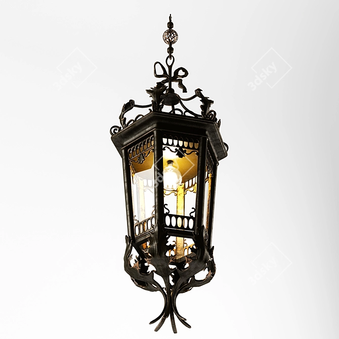Elegant Venetian Light Fixture 3D model image 1