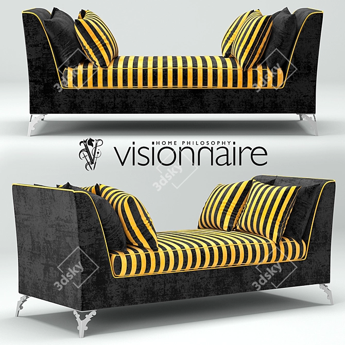 Avalon IPE Cavalli - Elegant Banquette 3D model image 1