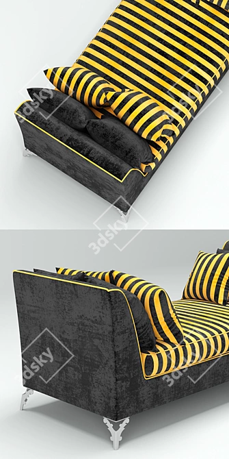 Avalon IPE Cavalli - Elegant Banquette 3D model image 2
