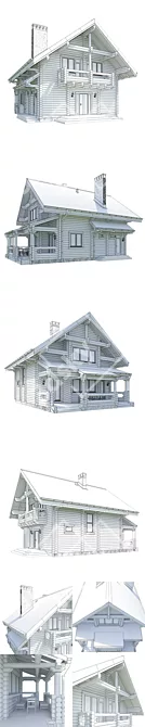 Timber Haven: Cozy & Sustainable Dream Home 3D model image 3
