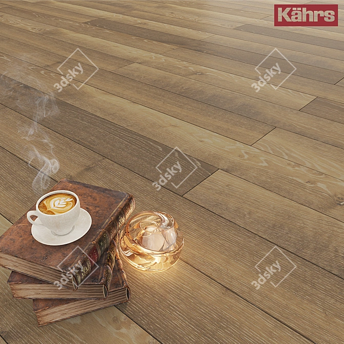 Kährs Oak Nouveau Greige - Elegant and Versatile Oak Flooring 3D model image 1