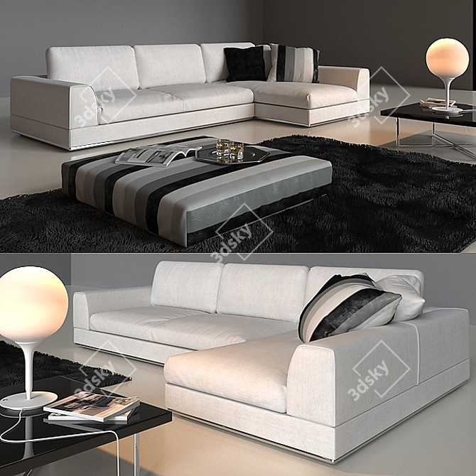 Luxury My Way Sofa by Formerin | 314x150xh80 3D model image 1