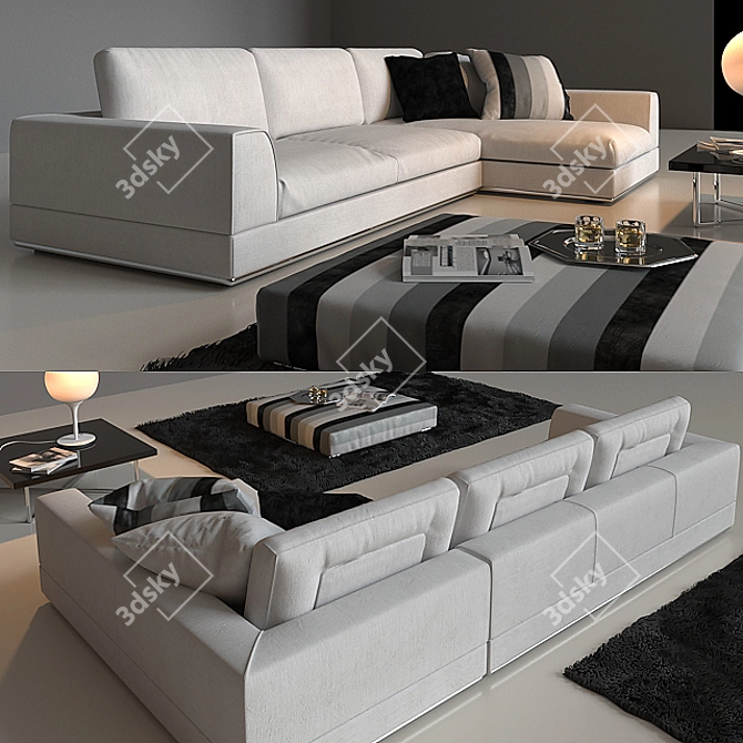 Luxury My Way Sofa by Formerin | 314x150xh80 3D model image 2