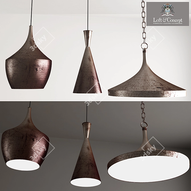 Tom Dixon Copper Beat Pendant Lamp 3D model image 1