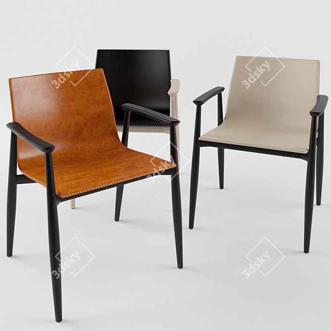 Scandinavian Charm: Malmö Armchair 3D model image 1