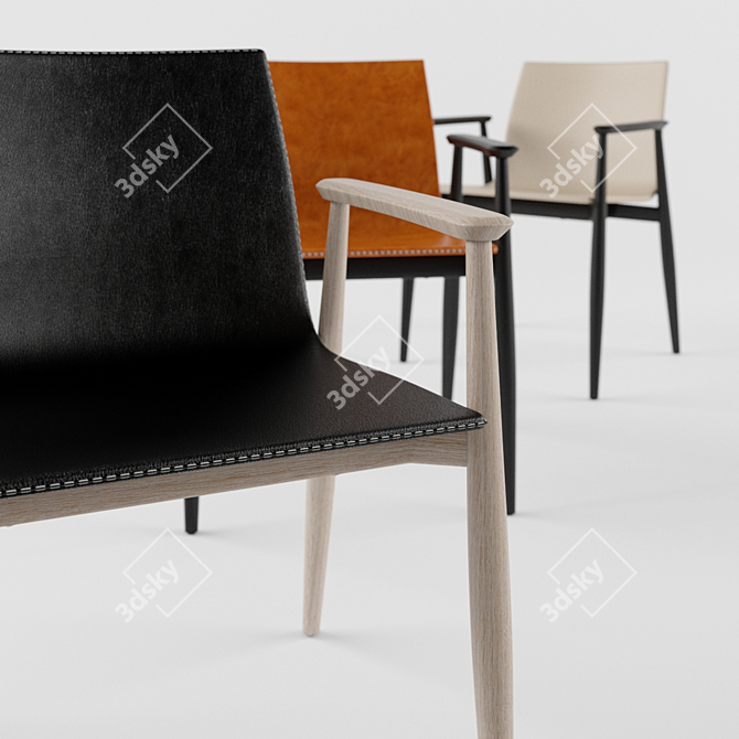 Scandinavian Charm: Malmö Armchair 3D model image 3