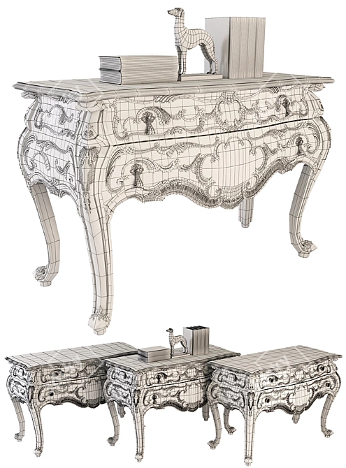 Vittorio Grifoni Chest of Drawers Set 3D model image 3