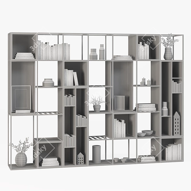 Versatile Decorative Shelving 3D model image 2