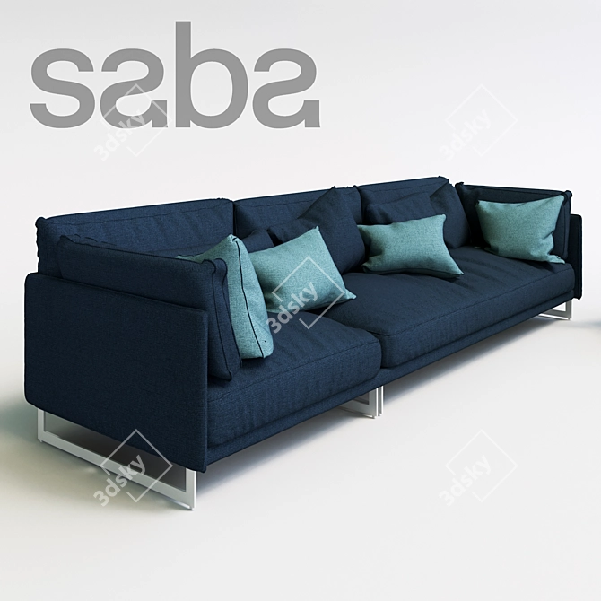 Elegant Saba Italia Sofa 3D model image 1