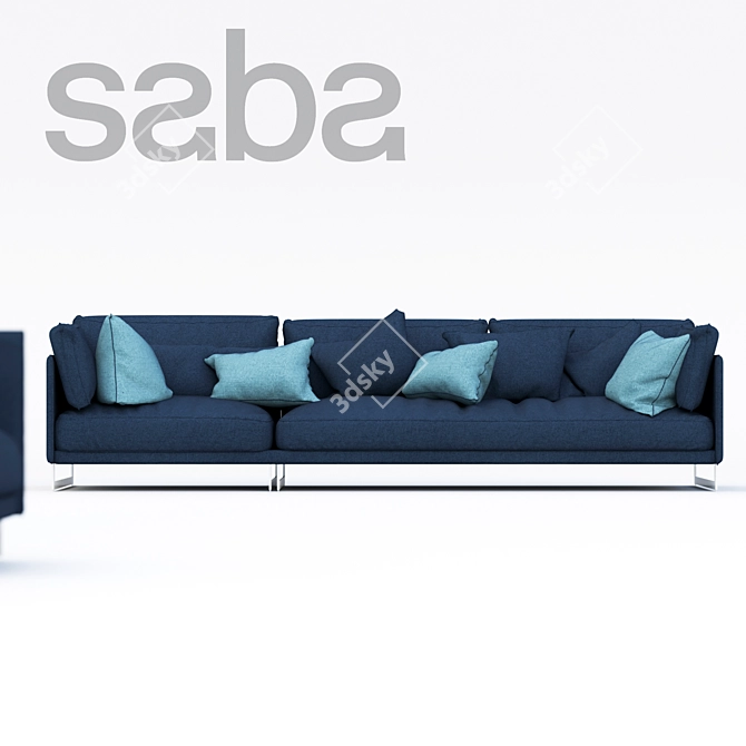 Elegant Saba Italia Sofa 3D model image 2