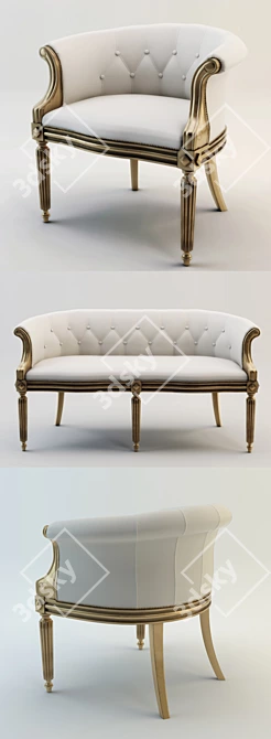 CIS Salotti Casanova Baroque Collection 3D model image 2