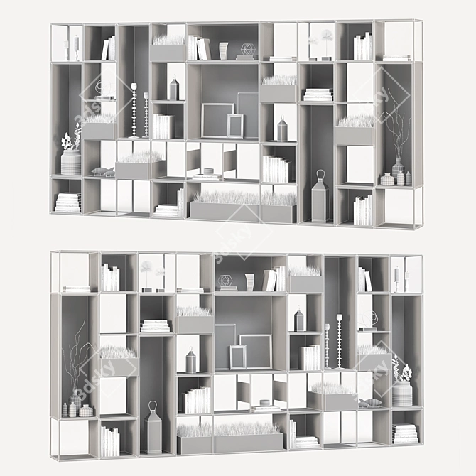 Decorative Shelving Set 3D model image 2