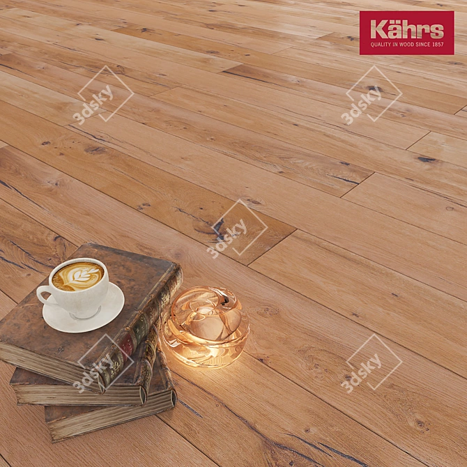 Supreme Grande Casa: Elegant 17x14м Parquet Flooring 3D model image 1